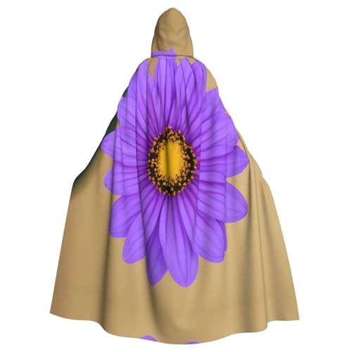 AKDODK Umhang mit Kapuze und violettem Blumendruck, Halloween, Cosplay, für Erwachsene, Herren, Damen, dunkler Party-Umhang AKDODK Umhang mit Kapuze und violettem Blumendruck, Halloween, Cosplay, für Erwachsene, Herren, Damen, dunkler Party-Umhang von AKDODK