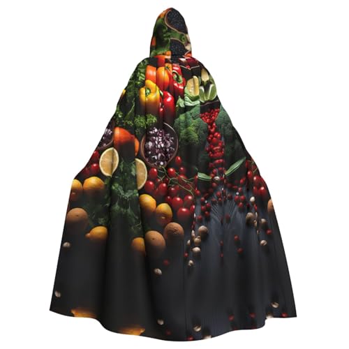 AKDODK Verschiedene frische Früchte, 1 Druck, Kapuzenmantel, Umhang, Halloween, Cosplay, Kostüme für Erwachsene, Herren, Damen, dunkler Party-Umhang AKDODK Verschiedene frische Früchte, 1 Druck, Kapuzenmantel, Umhang, Halloween, Cosplay, Kostüme für Erwachsene, Herren, Damen, dunkler Party-Umhang von AKDODK