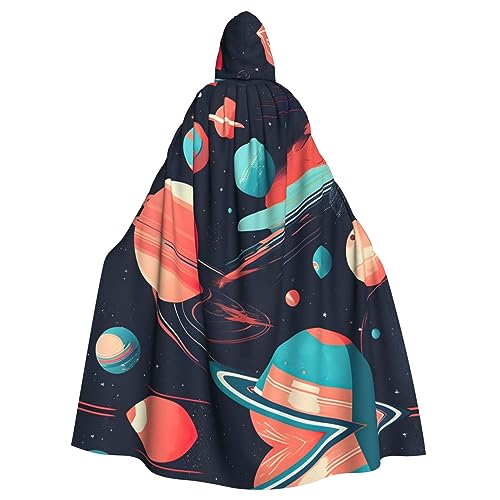 AKDODK Weltraumplaneten-Aufdruck, Kapuzenmantel, Umhang, Halloween, Cosplay, Kostüme für Erwachsene, Herren, Damen, dunkler Party-Umhang AKDODK Weltraumplaneten-Aufdruck, Kapuzenmantel, Umhang, Halloween, Cosplay, Kostüme für Erwachsene, Herren, Damen, dunkler Party-Umhang von AKDODK