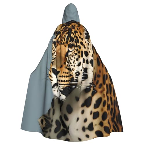 Bademantel mit Kapuze und Leopardenmuster, Halloween, Cosplay, für Erwachsene, Herren, Damen, dunkler Party-Umhang Bademantel mit Kapuze und Leopardenmuster, Halloween, Cosplay, für Erwachsene, Herren, Damen, dunkler Party-Umhang von AKDODK