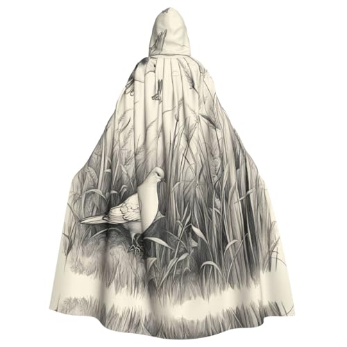 Umhang mit Kapuze und Gras- und Taubenmuster, Halloween, Cosplay, für Erwachsene, Herren, Damen, dunkler Party-Umhang Umhang mit Kapuze und Gras- und Taubenmuster, Halloween, Cosplay, für Erwachsene, Herren, Damen, dunkler Party-Umhang von AKDODK