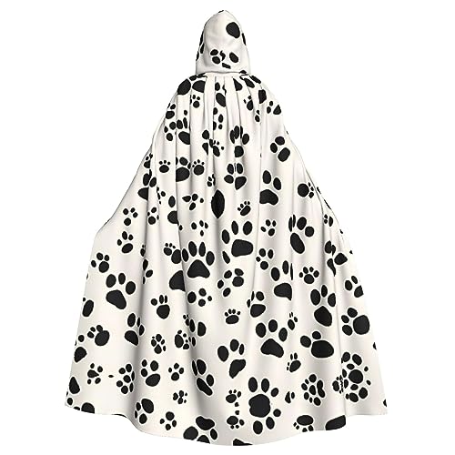 Umhang mit Kapuze und Knochen- und Pfotenabdruck, Halloween, Cosplay, für Erwachsene, Herren, Damen, dunkler Party-Umhang Umhang mit Kapuze und Knochen- und Pfotenabdruck, Halloween, Cosplay, für Erwachsene, Herren, Damen, dunkler Party-Umhang von AKDODK