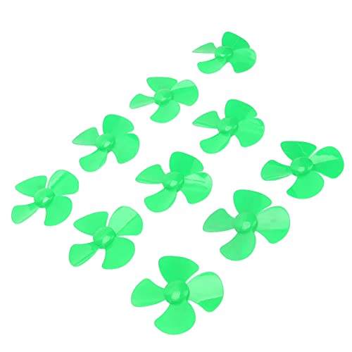 AKLOSIPY 10 Stück 80 Mm 4 S Kunststoffpropeller für -Spielzeug – Ersatzpropeller mit 2 Mm Loch, Ideal für RC-Fuß- und Rotierende Projekte – XR?149 Gelb (Green) von AKLOSIPY