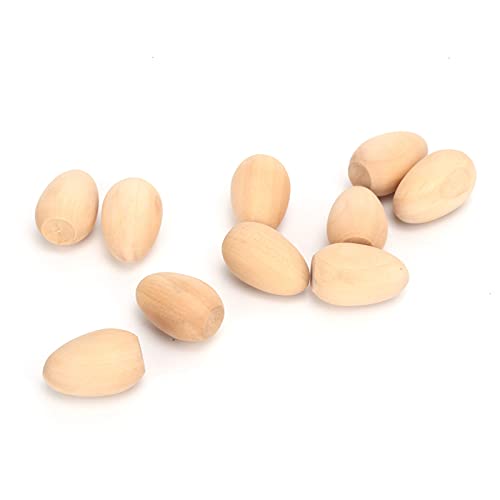 AKLOSIPY 10pcs DIY -Holzeier - Leichte, Tragbare Eier für Osterdekoration und Familienspaß (Klein (13x15 cm, benötigen 3 3a Batterie)) von AKLOSIPY