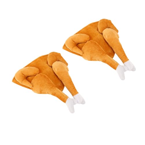 AKLOSIPY 2pcs Plüsch Gerösteter Truthahnhut für Thanksgiving und Halloween Party Kostüm Kleidungsstück von AKLOSIPY