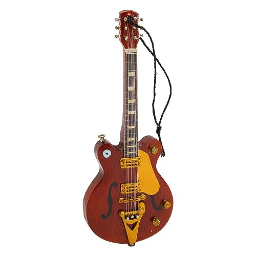 AKLOSIPY Miniatur -E -Gitarrenmodell Handgefertigte Holzdekoration für, Musikliebhaber (14) von AKLOSIPY