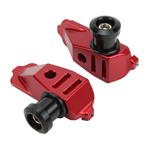 AKLOSIPY Motorrad-Hinterachse-Einstellungsblöcke für CB500X CBR500R 2013-2016, Aluminiumlegierung mit Elektropliertem Finish (Rot) von AKLOSIPY