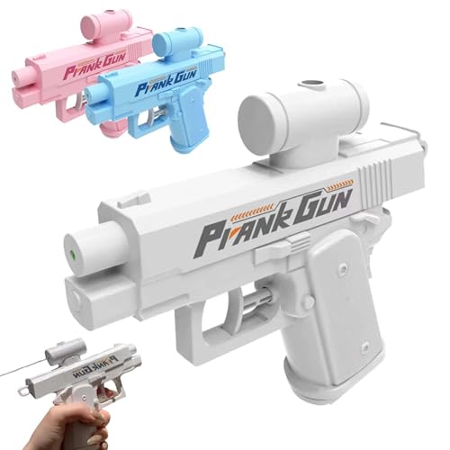 2025 New Prank Water Gun, Mini Water Guns Prank, Double-Sided Prank Squirt Gun Toys for Boys Girls Beaches, Swimming Pools (White) von AKMDAK