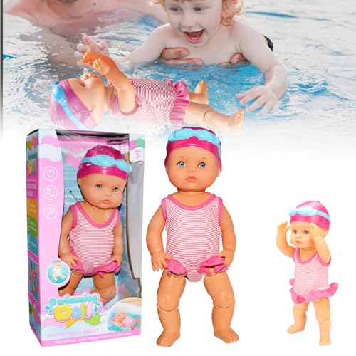 Swimming Baby Doll, Waterproof Swimming Baby Doll with Movable Joint & Detachable Suit&Glasses, Interactive Realistic Dolls for Pool Bathtub, Beach Swimming Baby Doll, Waterproof Swimming Baby Doll with Movable Joint & Detachable Suit&Glasses, Interactive Realistic Dolls for Pool Bathtub, Beach von AKMDAK