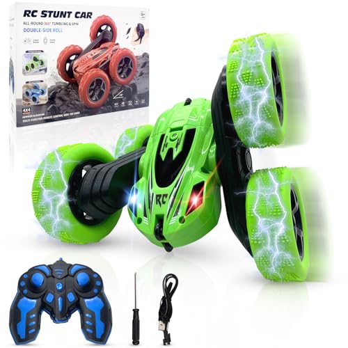 AKOFIC Ferngesteuertes Auto, 360° Doppelseitiges Flip 2.4Ghz RC Stunt Car, 4WD Auto mit Fernbedienung, Kinder Draußen Auto Spielzeug ab 3-12 Jahre für Geschenk Jungen AKOFIC Ferngesteuertes Auto, 360° Doppelseitiges Flip 2.4Ghz RC Stunt Car, 4WD Auto mit Fernbedienung, Kinder Draußen Auto Spielzeug ab 3-12 Jahre für Geschenk Jungen von AKOFIC