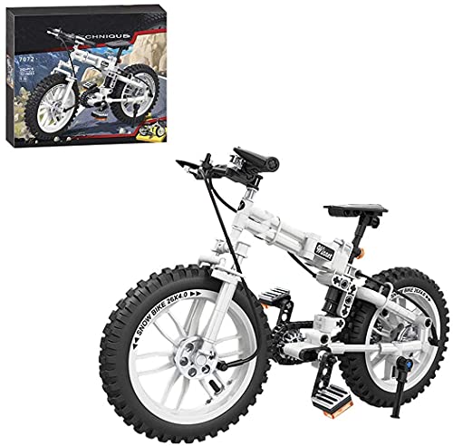 AKOGD Fahrrad Bausteine Modell, 242 Klemmbausteine 1:6 Technik Faltrad Modell Bauset, Konstruktionsspielzeug Bike von AKOGD