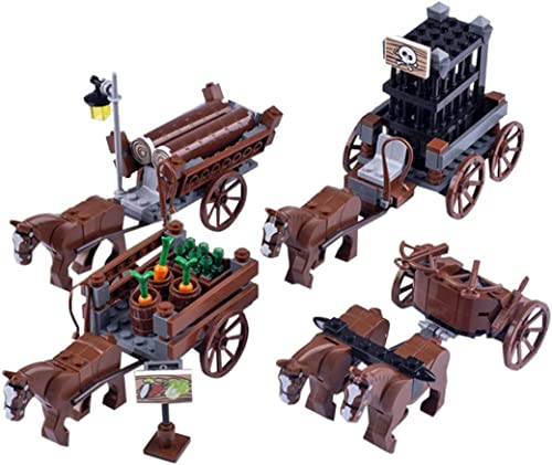 AKOGD Mittelalterlicher Figuren Wagenmodell Bausteine, Custom Krieg Pferd Kit für Minifiguren, Tierfiguren Spielzeug Kompatibel mit Bausteinen der Großen Marken AKOGD Mittelalterlicher Figuren Wagenmodell Bausteine, Custom Krieg Pferd Kit für Minifiguren, Tierfiguren Spielzeug Kompatibel mit Bausteinen der Großen Marken von AKOGD