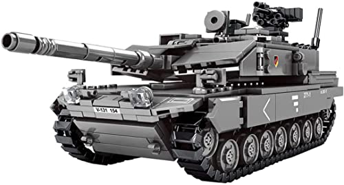 AKOGD Panzer Bausteine Modell, 898 Teile Militär Leopard 2A7 Panzer Bauset, Klemmbausteine Hauptkampfpanzer Modellbausatz Konstruktionspielzeug von AKOGD