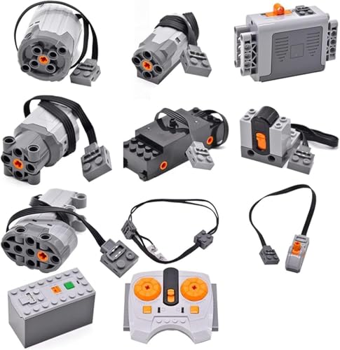 AKOGD Power Functions Motor Set, Motoren Set mit M/L/XL Zug Motor, Servomotor, Fernbedienung, Batteriebox Kompatibel mit vielen Modellen AKOGD Power Functions Motor Set, Motoren Set mit M/L/XL Zug Motor, Servomotor, Fernbedienung, Batteriebox Kompatibel mit vielen Modellen von AKOGD