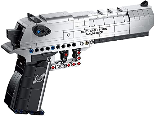 AKOGD Technik Bausteine Schießwaffe Modell, 360 Teile Pistole Bausatz mit Schussfunktion, Bausteine Waffen-Gewehr Bauset von AKOGD