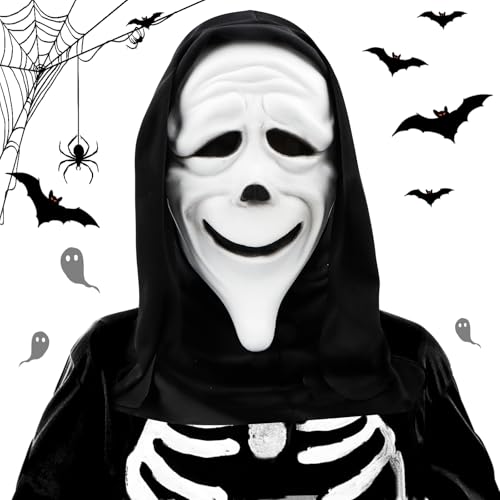 AKONE Ghostface Halloween Horror Maske - Schrei Totenkopf Geister Maskerade Kostümzubehör für Horrorpartys (C) von AKONE