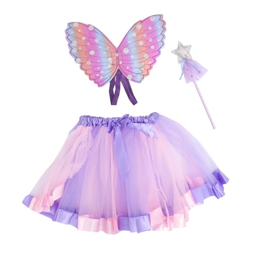 AKOOSY 1 Satz 3-Teiliges Set Fairy Stick Set feeflügeln camoing kurze röcke faschingkostüme faschingskostüme tutu kostüm Flügel mit Feenstab Party dekorativer Flügel Tuch Violett AKOOSY 1 Satz 3-Teiliges Set Fairy Stick Set feeflügeln camoing kurze röcke faschingkostüme faschingskostüme tutu kostüm Flügel mit Feenstab Party dekorativer Flügel Tuch Violett von AKOOSY