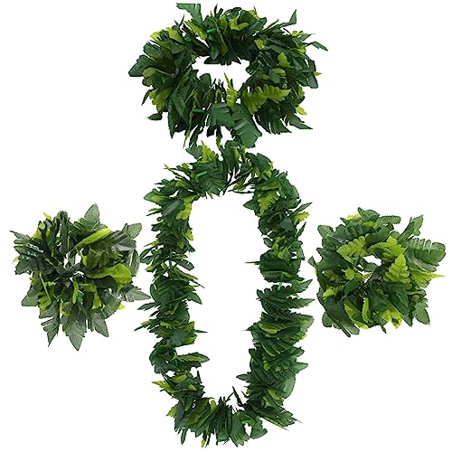 AKOOSY 1 Satz Hawaiianische Anziehung Halskette Luau Partydekorationszubehör Plus reiseaccessoires festival zubehör uhrenarmbänder kleider Hawaiianblatt Stirnbandkette Blattarmband Hawaii AKOOSY 1 Satz Hawaiianische Anziehung Halskette Luau Partydekorationszubehör Plus reiseaccessoires festival zubehör uhrenarmbänder kleider Hawaiianblatt Stirnbandkette Blattarmband Hawaii von AKOOSY