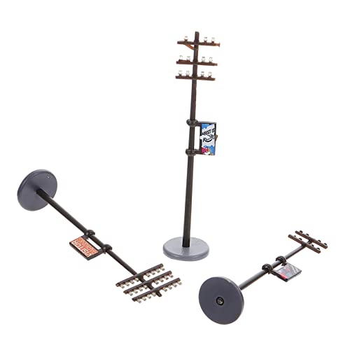 AKOOSY 1 Set Mikrolandschaft DIY Landschaft Diorama Kit Sandtisch Telegrafenmasten Zugbau Telegrafenmastmodelle Straßentelegrafenmastmodelle Szenario Telegrafenmastmodelle Kunststoff von AKOOSY