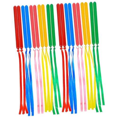AKOOSY 10Paare Rhythmus Musikstäbe mit Bunten Bändern Percussion Instrumente für Frühe Musikalische Bildung und Rhythmusförderung AKOOSY 10Paare Rhythmus Musikstäbe mit Bunten Bändern Percussion Instrumente für Frühe Musikalische Bildung und Rhythmusförderung von AKOOSY