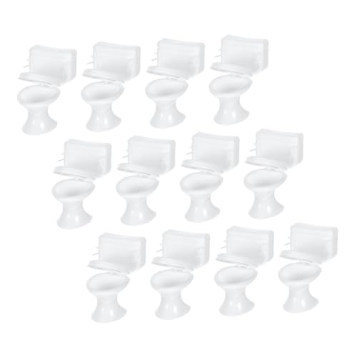 AKOOSY 12 Stück Puppenhaus Miniatur Badezimmer Realistische Mini Toilette aus Robustem Material Detailgetreues Badezimmer Zubehör für Kreative Rollenspiele und Dioramen AKOOSY 12 Stück Puppenhaus Miniatur Badezimmer Realistische Mini Toilette aus Robustem Material Detailgetreues Badezimmer Zubehör für Kreative Rollenspiele und Dioramen von AKOOSY