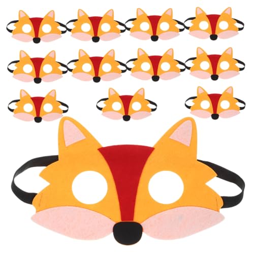 AKOOSY 12 Stück Teiliges Fuchsmasken aus Filz Halbes Gesicht Atmungsaktiv und Elastisch Wiederverwendbar mit Realistischen Details für Halloween Cosplay und Tierkostüm Partys für AKOOSY 12 Stück Teiliges Fuchsmasken aus Filz Halbes Gesicht Atmungsaktiv und Elastisch Wiederverwendbar mit Realistischen Details für Halloween Cosplay und Tierkostüm Partys für von AKOOSY
