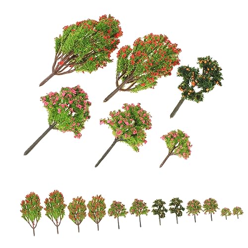 AKOOSY 18 Stück Teiliges Miniatur Baum Modell Realistische Simulation Bäume für Sandtisch DIY Landschaft Langlebige Naturgetreue Miniatur Bäume für Architektur Modellbau und Eisenbahn von AKOOSY