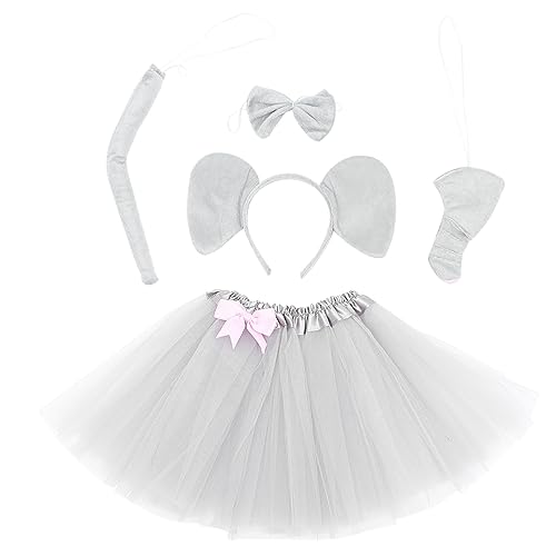 AKOOSY 1Satz Exquisites Elefantenkostüm für Teilig mit Rock Nase Fliege Haarreif für Halloween Cosplay Events Einzigartige Party Requisiten Kostümaccessoires AKOOSY 1Satz Exquisites Elefantenkostüm für Teilig mit Rock Nase Fliege Haarreif für Halloween Cosplay Events Einzigartige Party Requisiten Kostümaccessoires von AKOOSY
