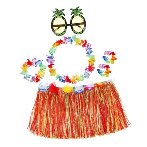AKOOSY 1Satz Hawaii Kostüm für Damen Teiliges Grasrock Outfit mit Sonnenbrille Blumenkranz für Sommer Partys Hawaii Events Leichtem Robustem Gefertigt AKOOSY 1Satz Hawaii Kostüm für Damen Teiliges Grasrock Outfit mit Sonnenbrille Blumenkranz für Sommer Partys Hawaii Events Leichtem Robustem Gefertigt von AKOOSY