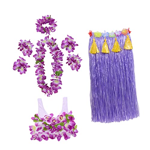 AKOOSY 1Satz Hawaii Kostüm für Frauen Teiliges mit Dickem Grasrock Blumenkranz Accessoires für Tropische Partys Hochzeiten Graduierungen Luau Feiern AKOOSY 1Satz Hawaii Kostüm für Frauen Teiliges mit Dickem Grasrock Blumenkranz Accessoires für Tropische Partys Hochzeiten Graduierungen Luau Feiern von AKOOSY