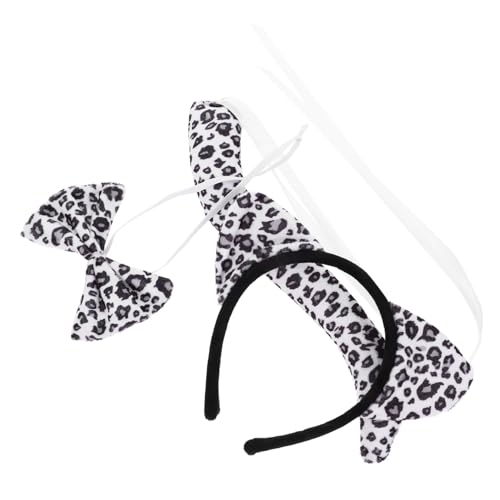 AKOOSY 1Satz Leopardenohren Stirnband Set mit Fliege Halloween Cosplay Zubehör für Erwachsene Kostümpartys Rollenspiele AKOOSY 1Satz Leopardenohren Stirnband Set mit Fliege Halloween Cosplay Zubehör für Erwachsene Kostümpartys Rollenspiele von AKOOSY