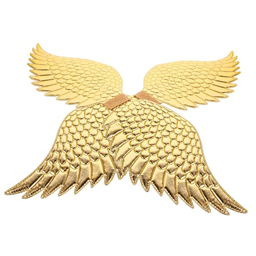 AKOOSY 2 Stück Goldene Engelsflügel Kostüm Requisite für Accessoires für Halloween Weihnachten und Bühnenaufführungen für Cosplay und Partys AKOOSY 2 Stück Goldene Engelsflügel Kostüm Requisite für Accessoires für Halloween Weihnachten und Bühnenaufführungen für Cosplay und Partys von AKOOSY