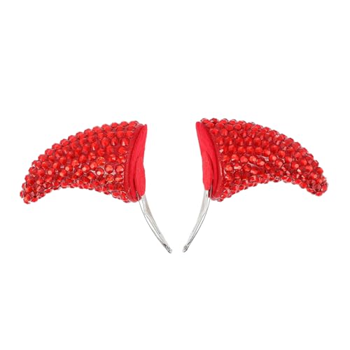 AKOOSY 2 Stück Halloween Teufelshörner Haarschmuck Teiliges mit Glitzernden Roten Hörnern Kompakt und Bequem Festliche Kopfbedeckung für Erwachsene für Karneval und Kostümparty AKOOSY 2 Stück Halloween Teufelshörner Haarschmuck Teiliges mit Glitzernden Roten Hörnern Kompakt und Bequem Festliche Kopfbedeckung für Erwachsene für Karneval und Kostümparty von AKOOSY