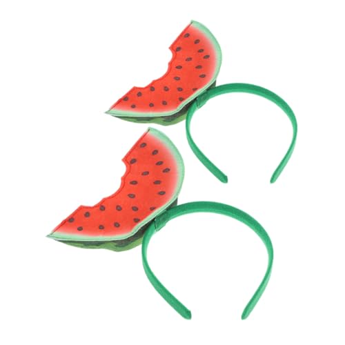 AKOOSY 2 Stück Leichtes Wassermelonen Stirnband für Erwachsene und Spielerisches Obst Design Farbenfrohes Party Kostüm Haarband als Foto Requisite und Accessoire von AKOOSY