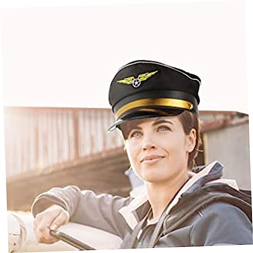 AKOOSY 2 Stück Pilotenkappe Verstellbar Schwarze und Blaue Kapitänsmütze für Jungen und Mädchen Leichte Cosplay Kopfbedeckung für Halloween Kostüm und Party Accessoire AKOOSY 2 Stück Pilotenkappe Verstellbar Schwarze und Blaue Kapitänsmütze für Jungen und Mädchen Leichte Cosplay Kopfbedeckung für Halloween Kostüm und Party Accessoire von AKOOSY