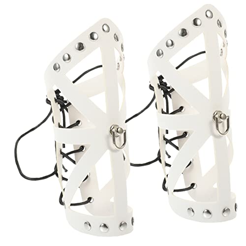 AKOOSY 2 Stück Punk Cosplay Armschiene Verstellbare Bindegurte Leichtes Kunstleder Unisex Armstulpen für Halloween LARP und Mittelalter Themen AKOOSY 2 Stück Punk Cosplay Armschiene Verstellbare Bindegurte Leichtes Kunstleder Unisex Armstulpen für Halloween LARP und Mittelalter Themen von AKOOSY