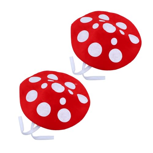 AKOOSY 2 Stück Rote Pilzmütze Beret Hut Leichtes Weiches Kostümzubehör für Erwachsene Verstellbare für Partys Festivals und Verkleidungen AKOOSY 2 Stück Rote Pilzmütze Beret Hut Leichtes Weiches Kostümzubehör für Erwachsene Verstellbare für Partys Festivals und Verkleidungen von AKOOSY