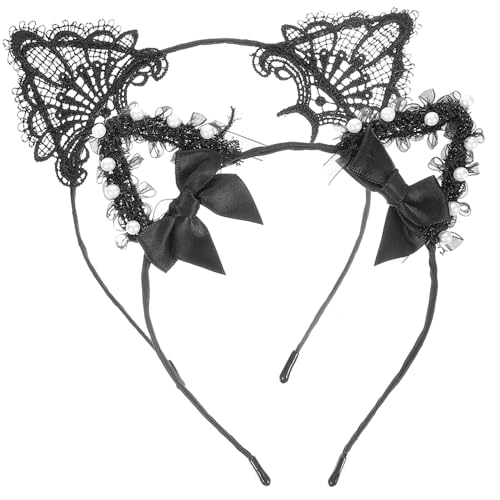 AKOOSY 2 Stück Spitzen Katzenohren Haarband für Damen Atmungsaktives Leichtes Kopfband Komfortabel Langlebig Vielseitig für Halloween Kostümparty Hochzeit Themenfeier Geeignet AKOOSY 2 Stück Spitzen Katzenohren Haarband für Damen Atmungsaktives Leichtes Kopfband Komfortabel Langlebig Vielseitig für Halloween Kostümparty Hochzeit Themenfeier Geeignet von AKOOSY