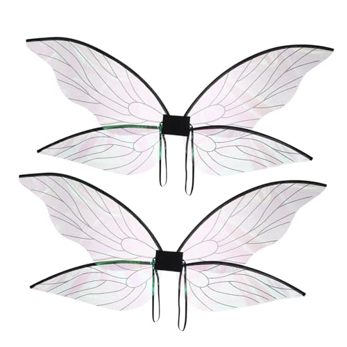 AKOOSY 2 Stück Teiliges Elfenflügel Schmetterlingsflügel für Leicht Verstellbar Zarte Transparente Flügel für Kostüm Fasching Geburtstag Karneval Party AKOOSY 2 Stück Teiliges Elfenflügel Schmetterlingsflügel für Leicht Verstellbar Zarte Transparente Flügel für Kostüm Fasching Geburtstag Karneval Party von AKOOSY