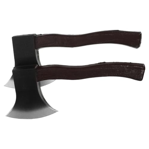 AKOOSY 2 Stück Teiliges Halloween Deko Gefälschte Axt Requisiten für Kostüm Party Cosplay Performance Realistisch Simuliert Langlebig von AKOOSY