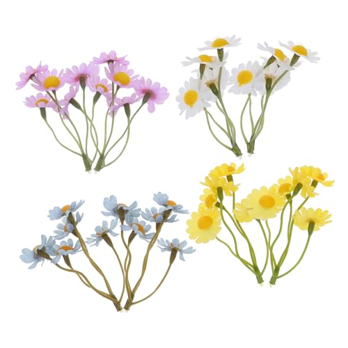 AKOOSY 20 Stück Künstliche Blumenpflanze Künstliche Herbstgänseblümchen Kunstblumen Für Vase Künstliche Wildblumen Künstliche Gänseblümchen Künstliche Blumenstämme Plastik von AKOOSY