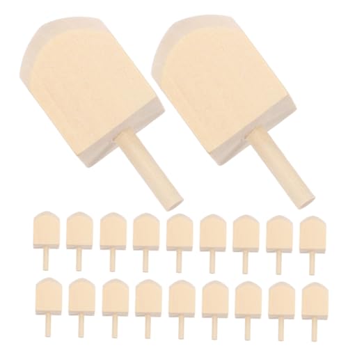 AKOOSY 20 Stück Teiliges Hanukkah Holz Dreidel Unlackiert Unfertige Spinnkreisel DIY Bastelspielzeug für Familienfest Traditionelle Kulturfördernde Aktivität von AKOOSY