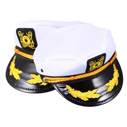 AKOOSY 2Stücke Matrosenkapitänshut für Kostüm Cosplay Dekorativer Marinehut mit Feiner Verarbeitung für Mottopartys Bühnenaufführungen Unisex Design von AKOOSY