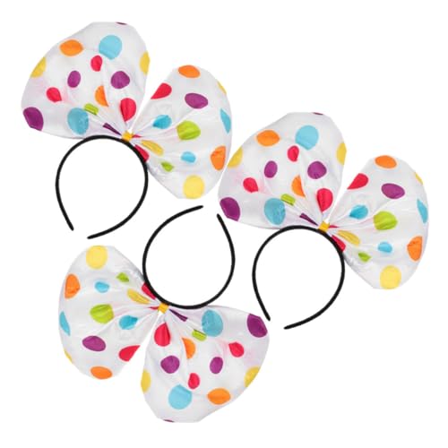 AKOOSY 3 STÜCKE Teiliges Elastisches Clown Stirnband mit Bunten Punkten Komfortables und Weiches Haarband für Damen und Herren Geeignet für Halloween Karneval Party Cosplay und AKOOSY 3 STÜCKE Teiliges Elastisches Clown Stirnband mit Bunten Punkten Komfortables und Weiches Haarband für Damen und Herren Geeignet für Halloween Karneval Party Cosplay und von AKOOSY
