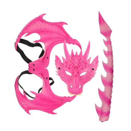 AKOOSY 3 Stück Teiliges Drachen Kostüm Set Halloween mit Verstellbaren Flügeln und Maske Langlebig und Realistisch für Rollenspiele und Partyverkleidung AKOOSY 3 Stück Teiliges Drachen Kostüm Set Halloween mit Verstellbaren Flügeln und Maske Langlebig und Realistisch für Rollenspiele und Partyverkleidung von AKOOSY