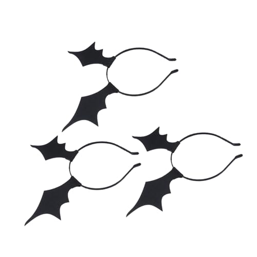 AKOOSY 3 Stück Teiliges Haarband Fledermausflügel Stirnband Halloween Party Kostüm Zubehör Verstellbar für Mädchen und Jungen von AKOOSY