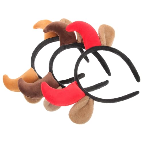AKOOSY 3 Stück Teiliges Halloween Haarband mit Kreativen Kuhhorn Designs in Rot und Braun für Party Cosplay Maskerade und Bühnenauftritte Auffälliger Kopfschmuck für Damen AKOOSY 3 Stück Teiliges Halloween Haarband mit Kreativen Kuhhorn Designs in Rot und Braun für Party Cosplay Maskerade und Bühnenauftritte Auffälliger Kopfschmuck für Damen von AKOOSY
