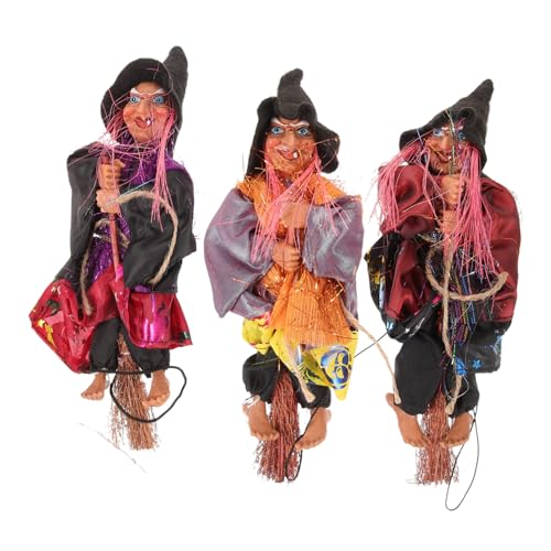 AKOOSY 3 Stück Teiliges Halloween Hexen Requisiten aus Langlebigem Material Realistische Dekoration für Gruselige Festival Szene Geeignet zur Halloween Party Atmosphäre und Raumgestaltung von AKOOSY
