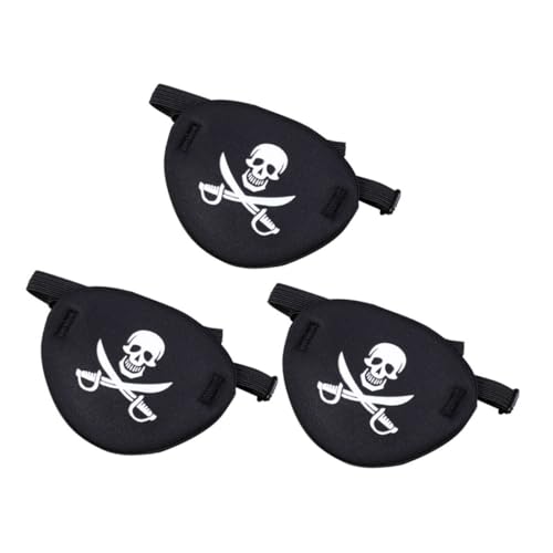 AKOOSY 3 Stück Teiliges Piraten Augenklappen Verstellbar Leicht und Langlebig für Halloween Cosplay Party Karneval Erwachsene AKOOSY 3 Stück Teiliges Piraten Augenklappen Verstellbar Leicht und Langlebig für Halloween Cosplay Party Karneval Erwachsene von AKOOSY