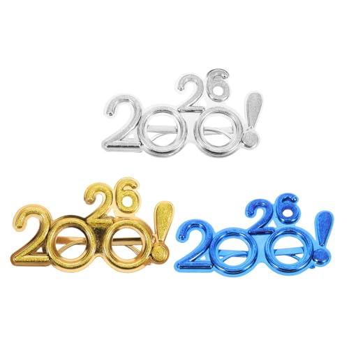AKOOSY 3 Stück Teiliges Zahlenbrillen mit Ausrufezeichen Bunte Partybrillen in Blau Silber Gold Glitzernde Year S Eve Eyewear Unisex Lustige Neujahrsfeier Accessoires für Fotorequisiten AKOOSY 3 Stück Teiliges Zahlenbrillen mit Ausrufezeichen Bunte Partybrillen in Blau Silber Gold Glitzernde Year S Eve Eyewear Unisex Lustige Neujahrsfeier Accessoires für Fotorequisiten von AKOOSY